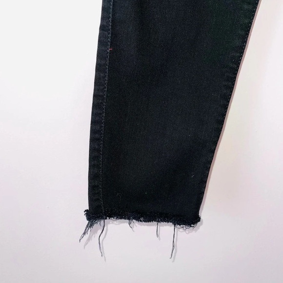 Zara Basic Z1975 Black Low Rise Frayed Ankle Skinny Jeans 4 Women’s - Picture 5 of 9